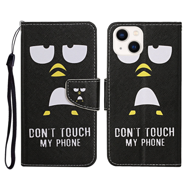 3D Colored Drawing Flip Leather Phone Case, For iPhone 15 Plus, For iPhone 15