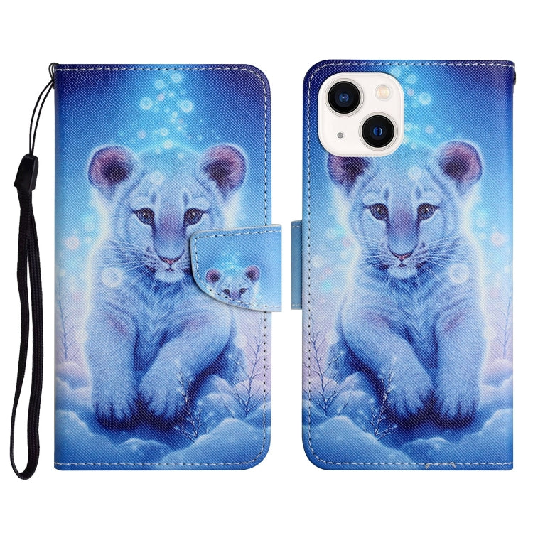 3D Colored Drawing Flip Leather Phone Case, For iPhone 15 Plus, For iPhone 15