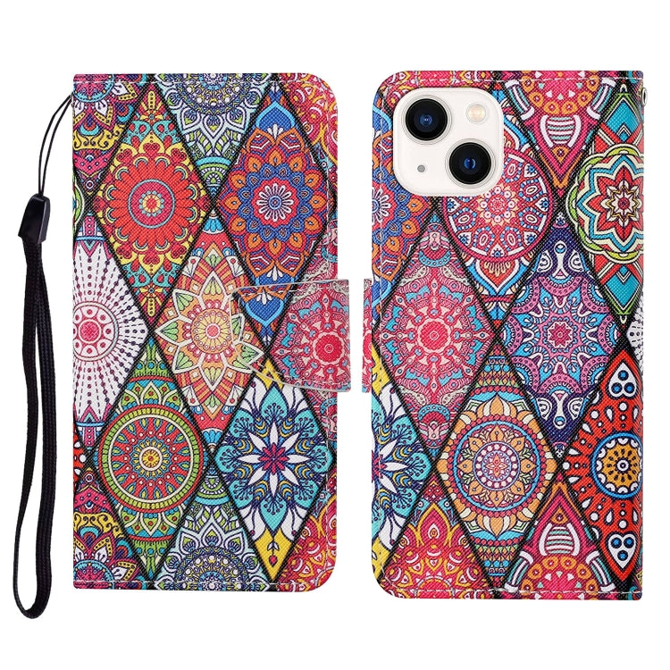 3D Colored Drawing Flip Leather Phone Case, For iPhone 15 Plus, For iPhone 15