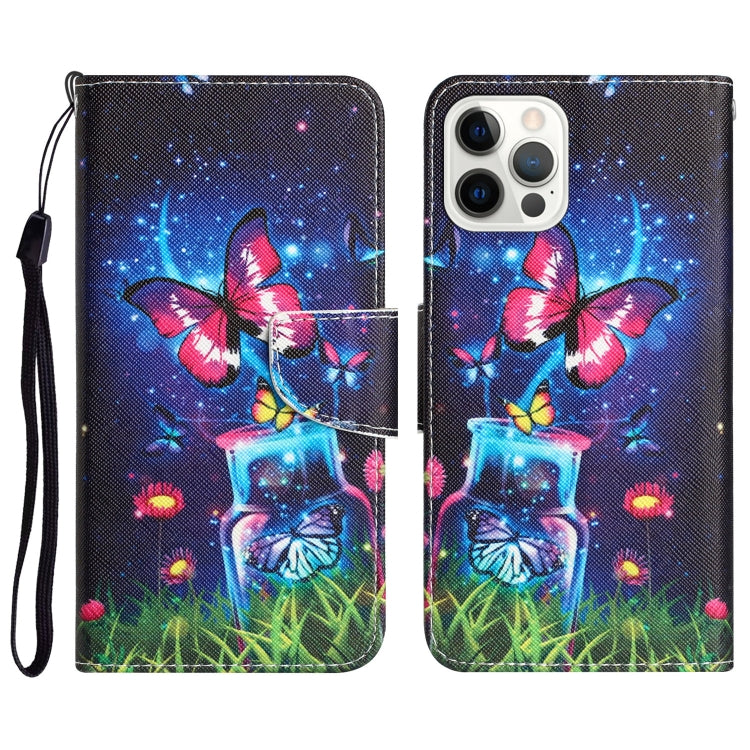 Colored Drawing Leather Phone Case, For iPhone 15 Pro Max, For iPhone 15 Pro, For iPhone 15 Plus, For iPhone 15