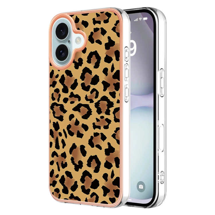 Electroplating Marble Dual-side IMD Phone Case, For iPhone 16 Pro Max, For iPhone 16 Pro, For iPhone 16 Plus, For iPhone 16, For iPhone 15 Pro Max, For iPhone 15 Pro