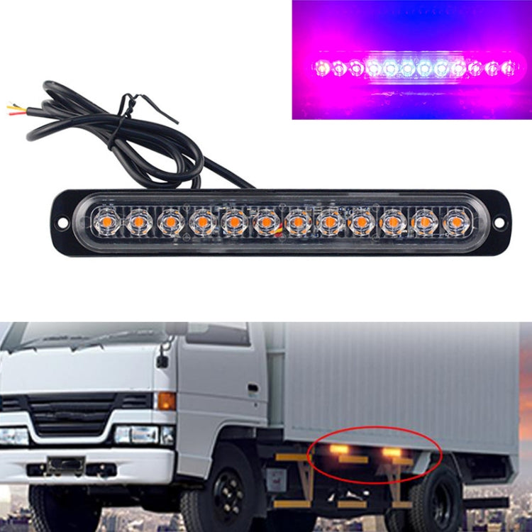 DC12V-24V / 36W Car Truck Emergency Strobe Flash Warning Light 12LEDs Long Ultra-thin Side Lights, DC12V-24V / 36W, DC12V-24V / 36W(Yellow + Red + Yellow)