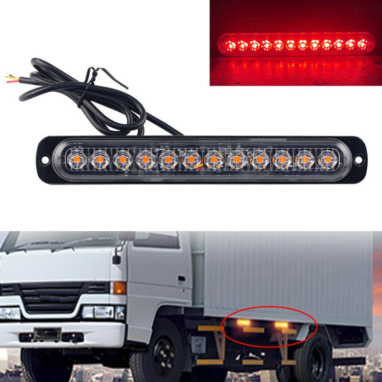 DC12V-24V / 36W Car Truck Emergency Strobe Flash Warning Light 12LEDs Long Ultra-thin Side Lights, DC12V-24V / 36W, DC12V-24V / 36W(Yellow + Red + Yellow)