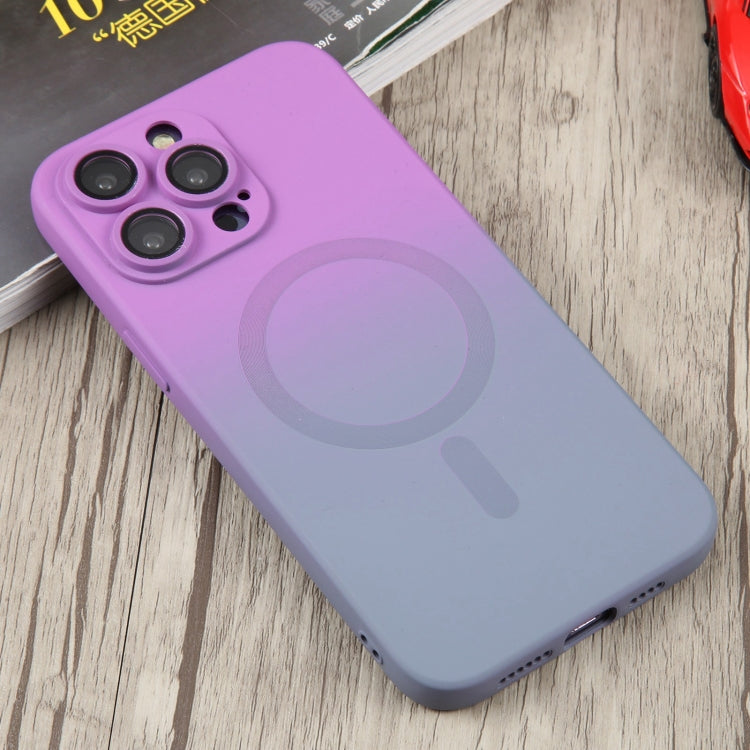 Liquid TPU Silicone Gradient MagSafe Phone Case, For iPhone 15