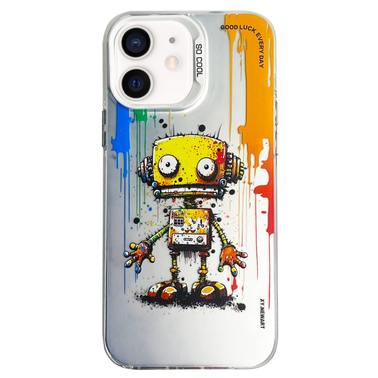 Double Layer Color Silver Series Animal Oil Painting Phone Case, For iPhone 12, For iPhone 12 Pro Max