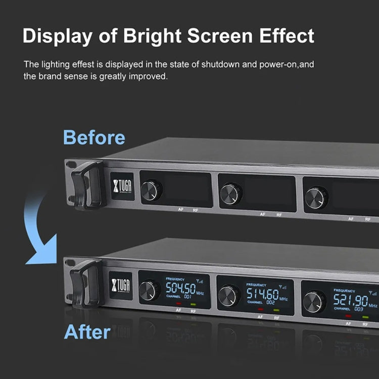 XTUGA A140-C Wireless Microphone System 4-Channel UHF Four Conference Mics