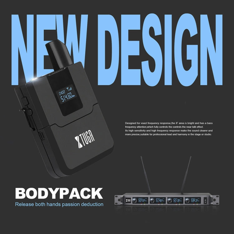 XTUGA A140-H Wireless Microphone System 4 Channel UHF Handheld Microphone