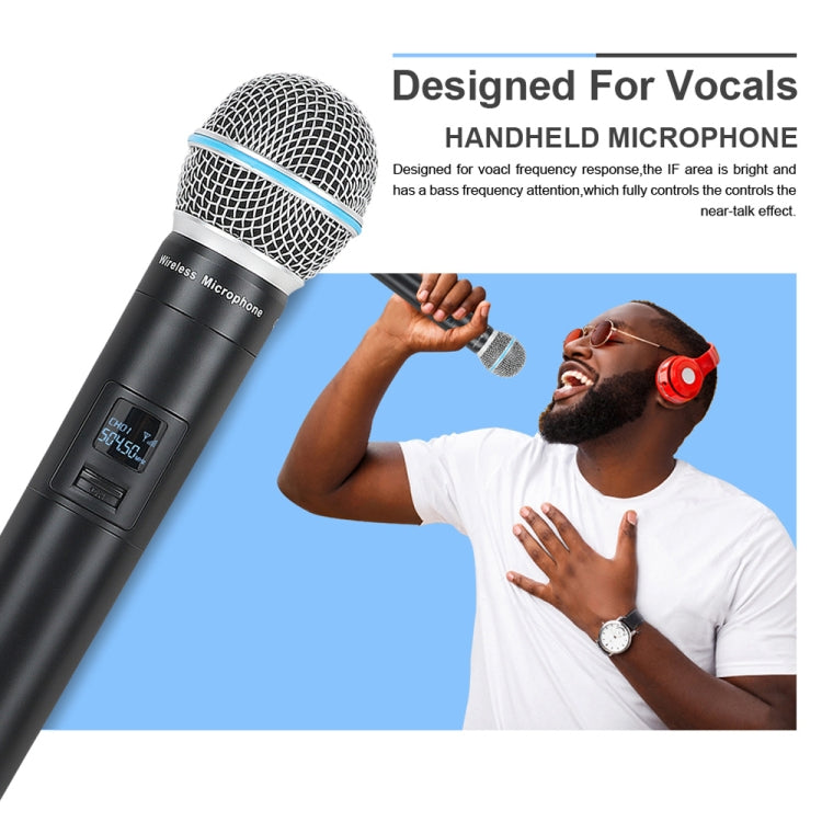 XTUGA A140-H Wireless Microphone System 4 Channel UHF Handheld Microphone