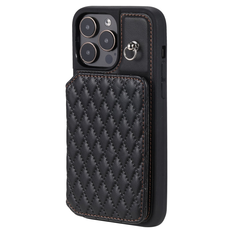 Grid Texture Card Bag Phone Case with Lanyard, For iPhone 13 Pro, For iPhone 13, For iPhone 12 / 12 Pro, For iPhone 12 Pro Max, For iPhone 11, For iPhone XR, For iPhone 8 Plus / 7 Plus