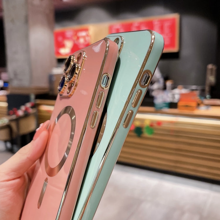 Magsafe Plating TPU Phone Case with Lens Film, For iPhone 15 Pro Max, For iPhone 15 Pro, For iPhone 15 Plus, For iPhone 15, For iPhone 14 Plus, For iPhone 14, For iPhone 14 Pro, For iPhone 14 Pro Max, For iPhone 13 Pro Max