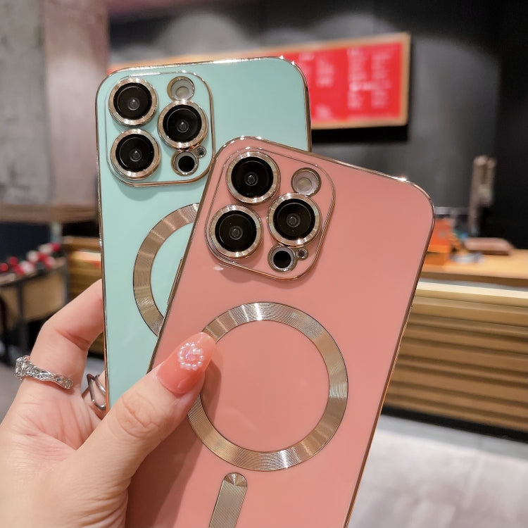 Magsafe Plating TPU Phone Case with Lens Film, For iPhone 15 Pro Max, For iPhone 15 Pro, For iPhone 15 Plus, For iPhone 15, For iPhone 14 Plus, For iPhone 14, For iPhone 14 Pro, For iPhone 14 Pro Max, For iPhone 13 Pro Max
