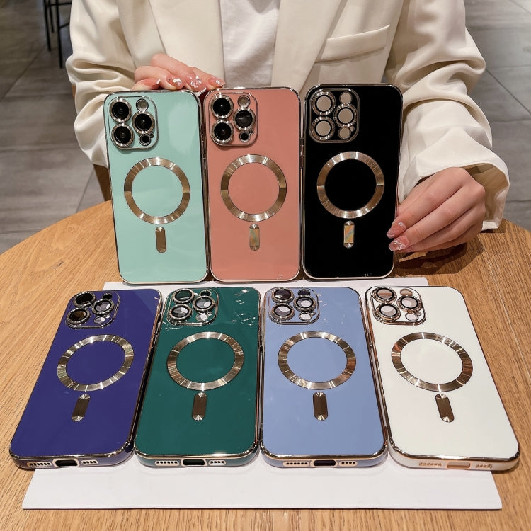 Magsafe Plating TPU Phone Case with Lens Film, For iPhone 15 Pro Max, For iPhone 15 Pro, For iPhone 15 Plus, For iPhone 15, For iPhone 14 Plus, For iPhone 14, For iPhone 14 Pro, For iPhone 14 Pro Max, For iPhone 13 Pro Max