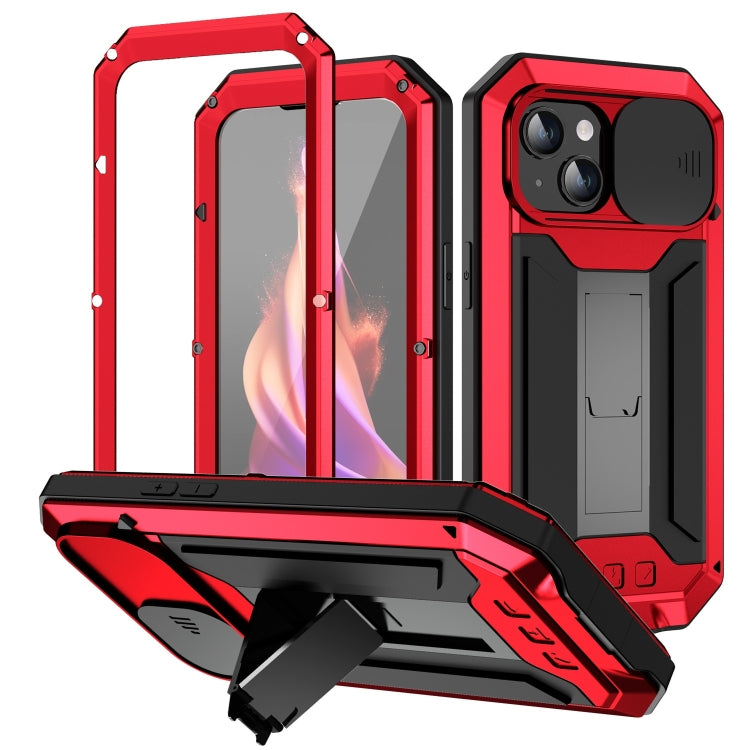 جراب هاتف R-JUST بحامل كاميرا منزلقة IP54 Life مقاوم للماء، مناسب لأجهزة iPhone 16e وiPhone 16 Pro Max وiPhone 16 Pro وiPhone 16 Plus وiPhone 16 وiPhone 15 Pro Max وiPhone 15 Pro وiPhone 15 Plus وiPhone 15