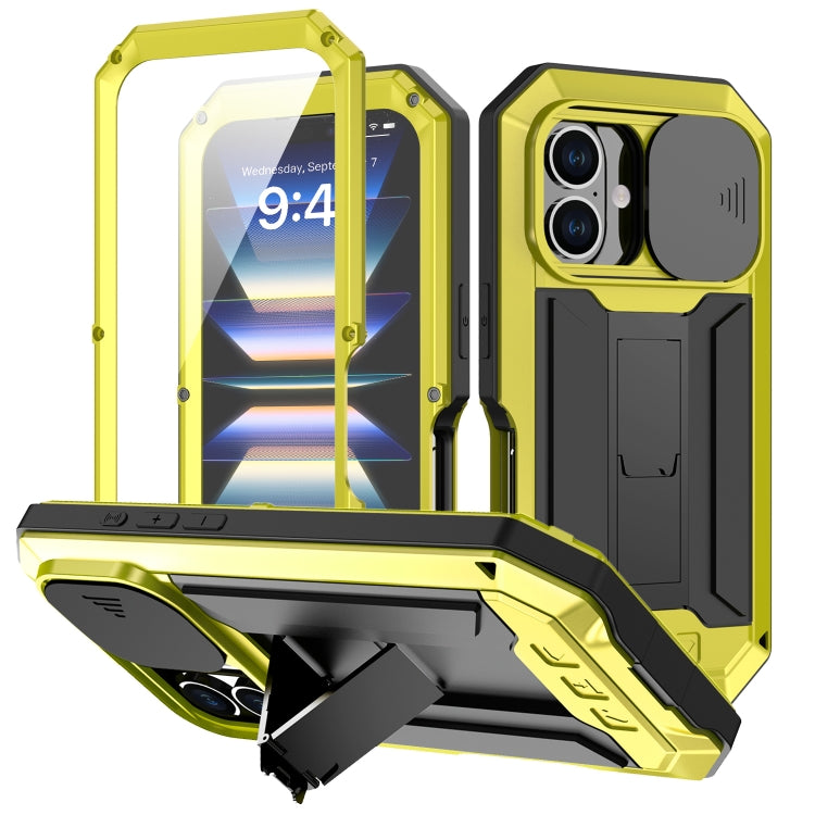 جراب هاتف R-JUST بحامل كاميرا منزلقة IP54 Life مقاوم للماء، مناسب لأجهزة iPhone 16e وiPhone 16 Pro Max وiPhone 16 Pro وiPhone 16 Plus وiPhone 16 وiPhone 15 Pro Max وiPhone 15 Pro وiPhone 15 Plus وiPhone 15