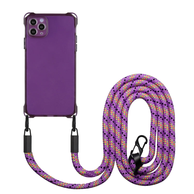 Four-corner Shockproof TPU Phone Case with Lanyard, For iPhone 12 Pro Max, For iPhone 12 Pro, For iPhone 11 Pro Max, For iPhone 11
