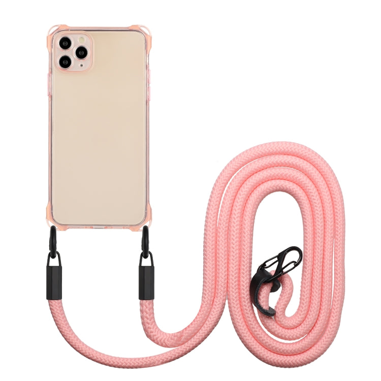 Four-corner Shockproof TPU Phone Case with Lanyard, For iPhone 12 Pro Max, For iPhone 12 Pro, For iPhone 11 Pro Max, For iPhone 11