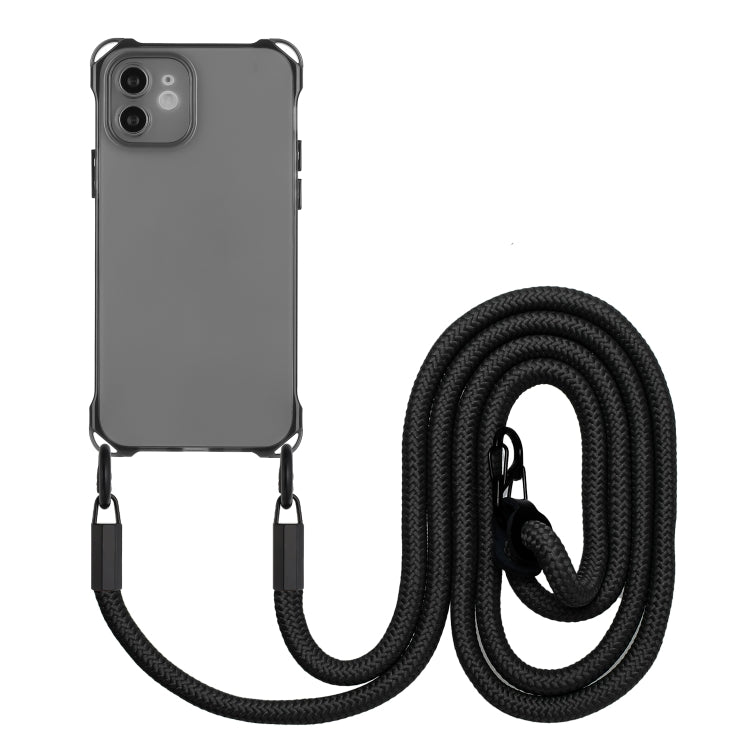 Four-corner Shockproof TPU Phone Case with Lanyard, For iPhone 12 Pro Max, For iPhone 12 Pro, For iPhone 11 Pro Max, For iPhone 11