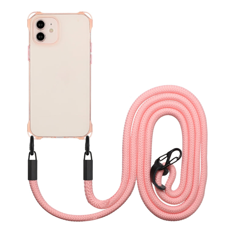 Four-corner Shockproof TPU Phone Case with Lanyard, For iPhone 12 Pro Max, For iPhone 12 Pro, For iPhone 11 Pro Max, For iPhone 11