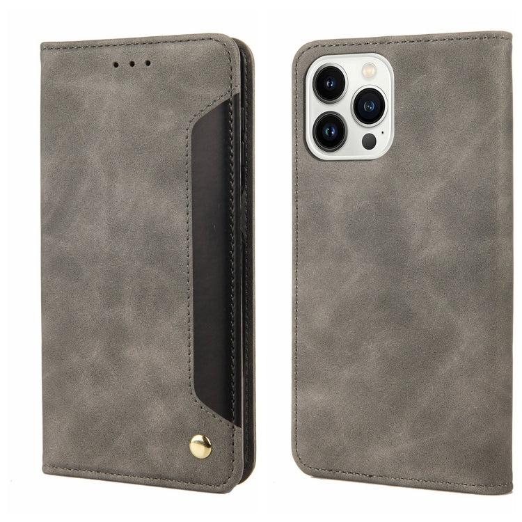 Skin Feel Splicing Leather Phone Case