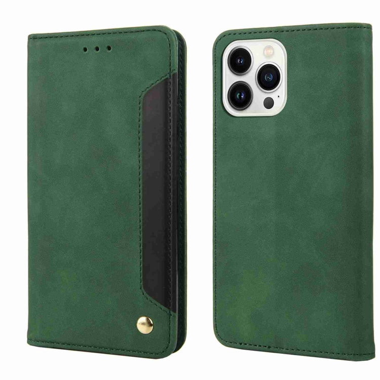 Skin Feel Splicing Leather Phone Case