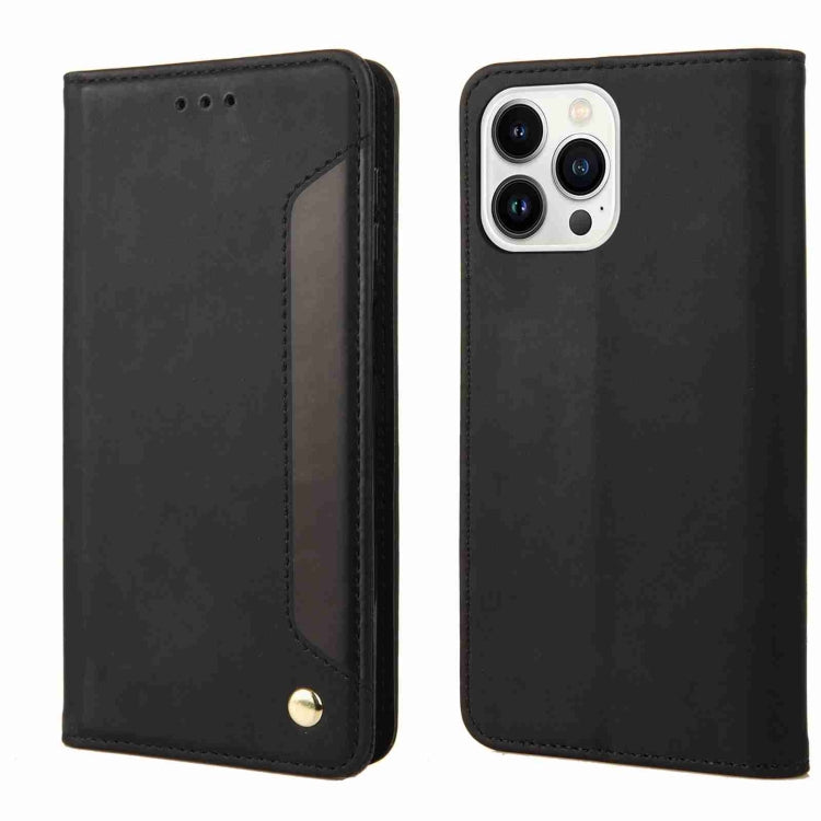 Skin Feel Splicing Leather Phone Case