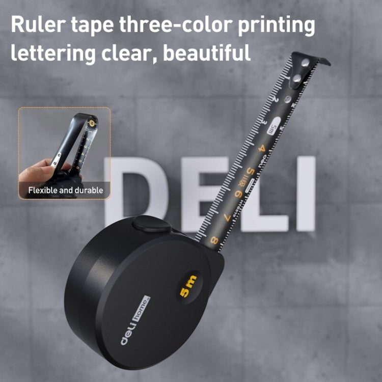 deli HT8519 5mx19mm High-precision Household Steel Measure Thickened Measuring Tape, 1pc