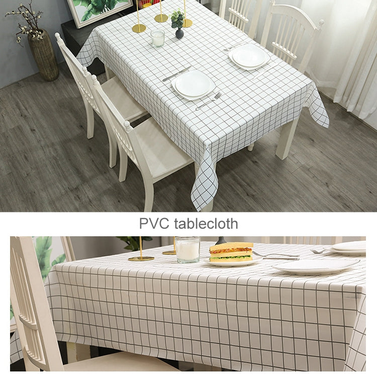 مفرش طاولة منزلي من مادة PVC غير قابلة للغسل، مقاس 137×90 سم، 137×137 سم، 137×152 سم، 137×180 سم