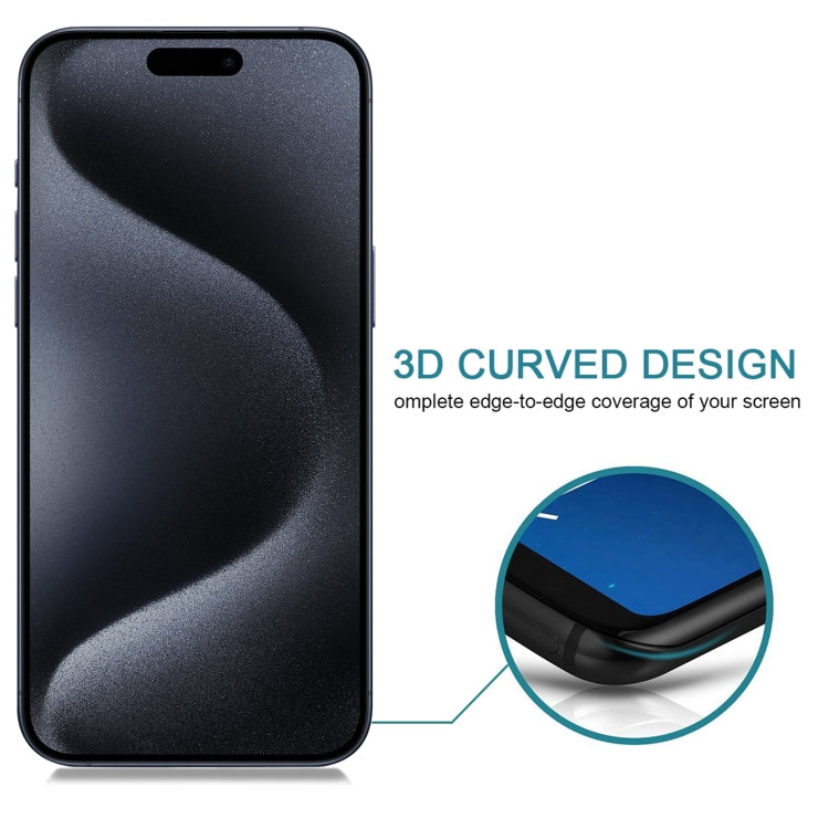غشاء زجاجي مقوى عالي الشفافية ومضاد للتجسس، مناسب لهاتف iPhone 15 Pro Max / 15 Plus، لهاتف iPhone 15 Pro / 15