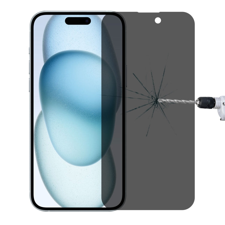 غشاء زجاجي مقوى عالي الشفافية ومضاد للتجسس، مناسب لهاتف iPhone 15 Pro Max / 15 Plus، لهاتف iPhone 15 Pro / 15