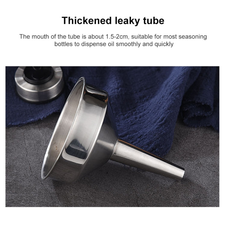 Stainless Steel Conical Small Funnel Oil Leak Wine Leak Kitchen Oil Pourer, 18cm