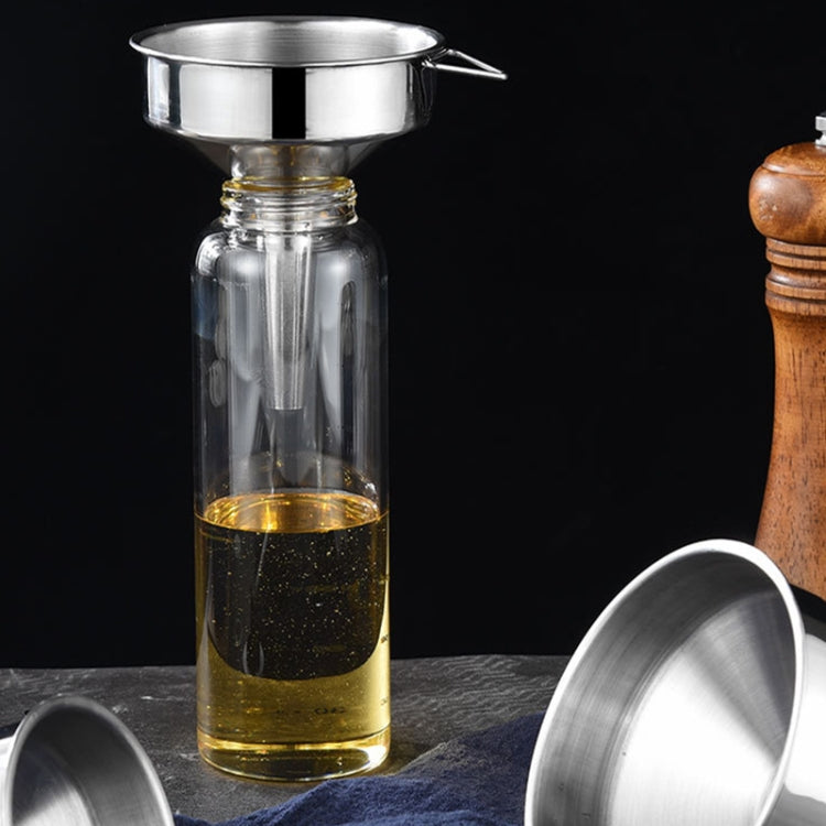 Stainless Steel Conical Small Funnel Oil Leak Wine Leak Kitchen Oil Pourer, 18cm