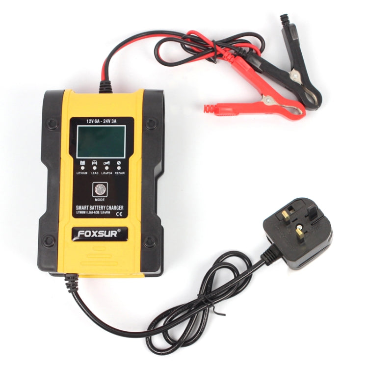 FOXSUR 12V-24V Car Motorcycle Repair Battery Charger AGM Charger
