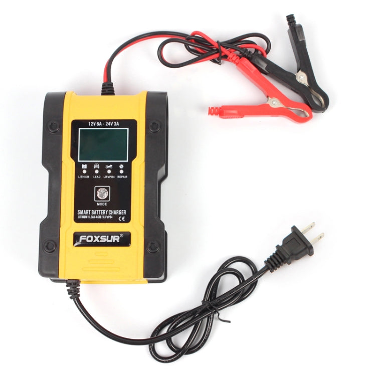 FOXSUR 12V-24V Car Motorcycle Repair Battery Charger AGM Charger