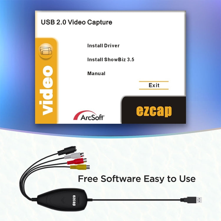 Ezcap 172 USB 2.0 Audio Video Grabber Capture Card Support Windows System