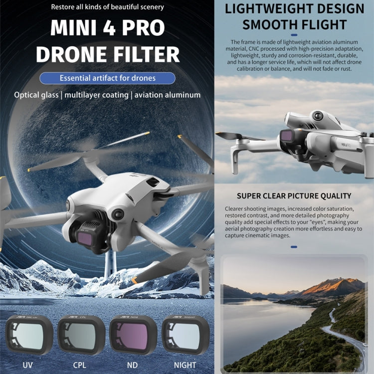 فلتر عدسة كاميرا الطائرة بدون طيار من سلسلة JSR KB لـ DJI Mini 4 Pro، MRC UV، CPL، ND8، ND16، ND32، ND64، ND256، ND1000، ND8PL، ND16PL، ND32PL، ND64PL، NIGHT، STAR، 3 في 1 CPL ND8 ND16، 3 في 1 ND16 ND64 ND256، 4 في 1 NDPL، 4 في 1 CPL ND16/32/64 ...