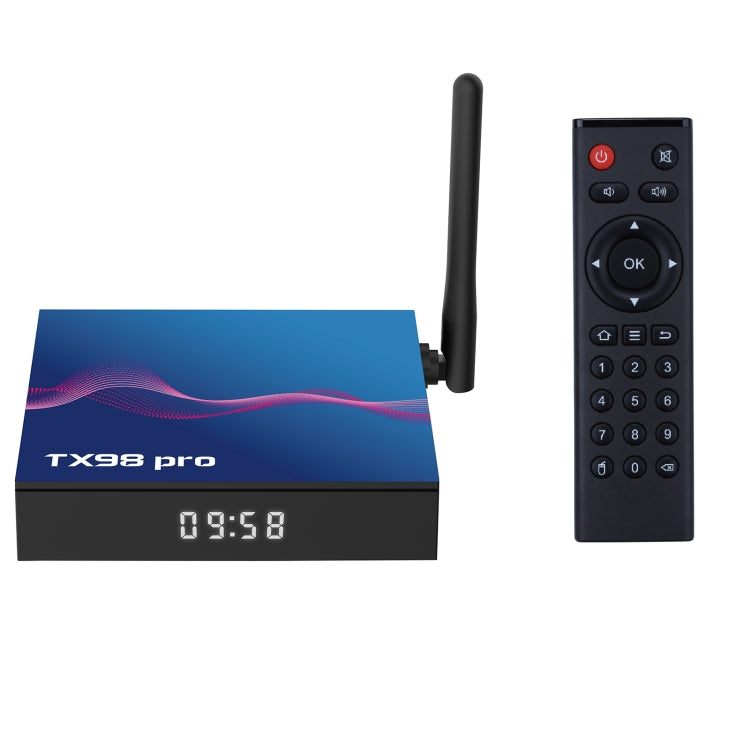 TX98 Pro 4K Ultra HD Android 14.0 Smart TV Box with Remote Control, Allwinner H618 Quad-Core