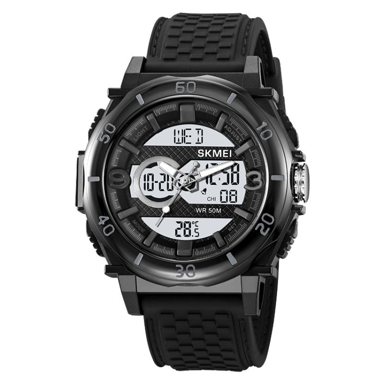 SKMEI 2098 Multifunctional Men 50M Waterproof Thermometer Dual Display Digital Wrist Watch