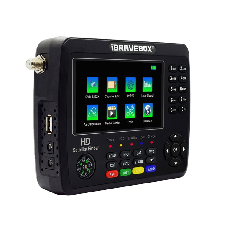 iBRAVEBOX V10 Finder Max 4.3 inch Display Digital Satellite Meter Signal Finder, Support DVB-S/S2/S2X