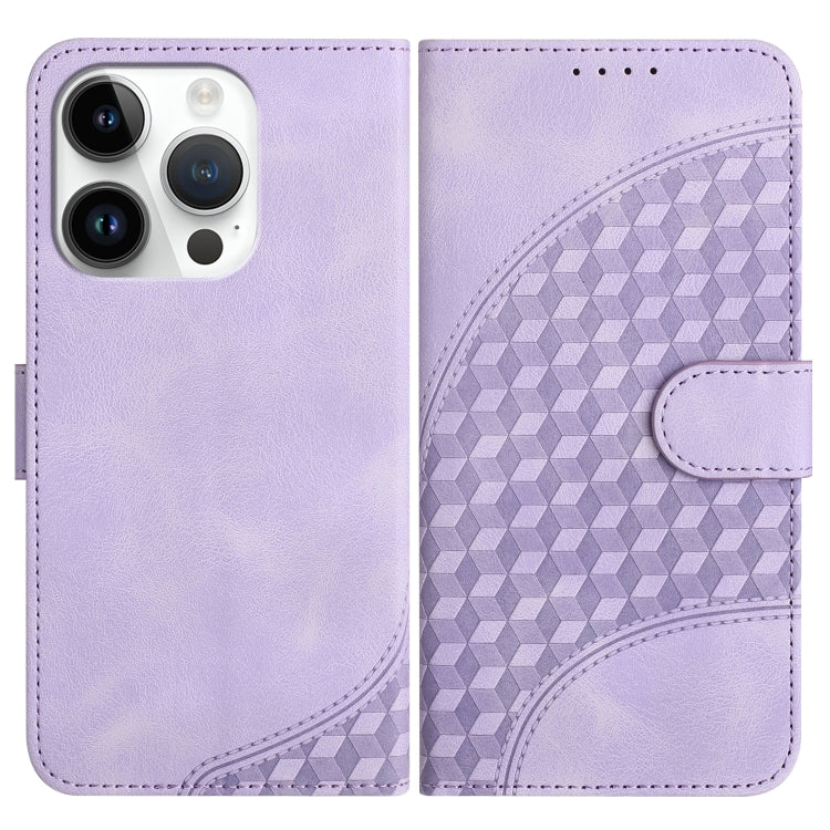 YX0060 Elephant Head Embossed Phone Leather Case with Lanyard, For iPhone 15 Pro, For iPhone 15 Plus, For iPhone 15