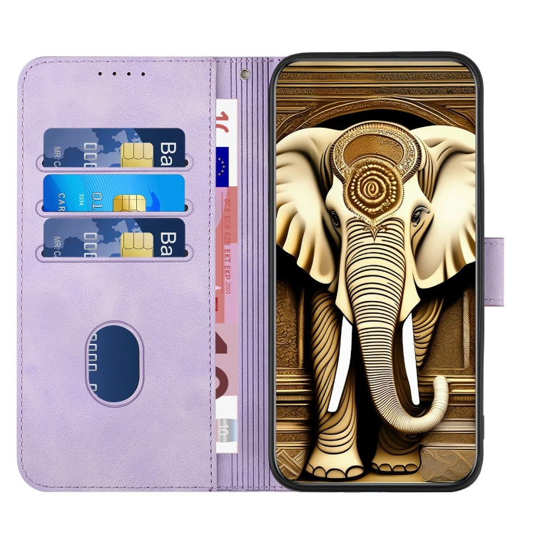 YX0060 Elephant Head Embossed Phone Leather Case with Lanyard, For iPhone 15 Pro, For iPhone 15 Plus, For iPhone 15