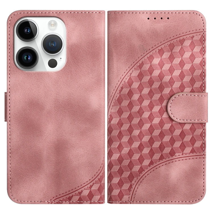 YX0060 Elephant Head Embossed Phone Leather Case with Lanyard, For iPhone 15 Pro, For iPhone 15 Plus, For iPhone 15