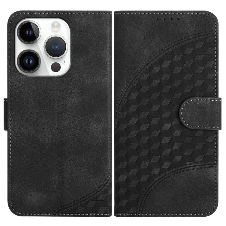 YX0060 Elephant Head Embossed Phone Leather Case with Lanyard, For iPhone 15 Pro, For iPhone 15 Plus, For iPhone 15