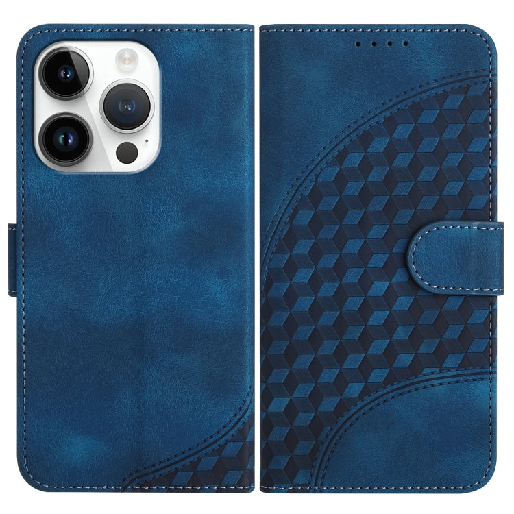 YX0060 Elephant Head Embossed Phone Leather Case with Lanyard, For iPhone 15 Pro, For iPhone 15 Plus, For iPhone 15
