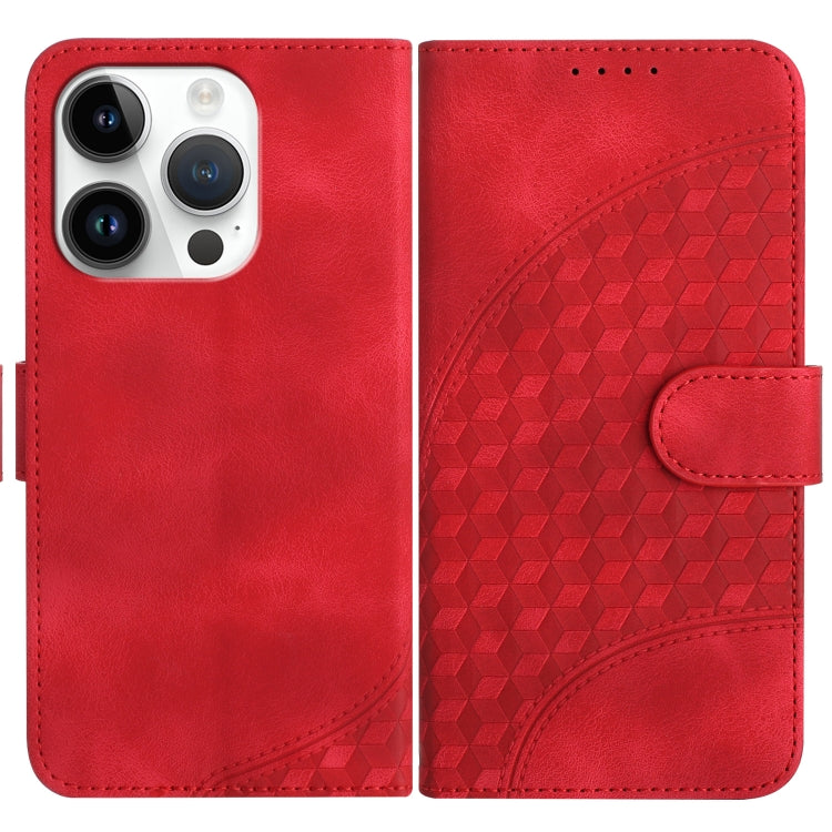 YX0060 Elephant Head Embossed Phone Leather Case with Lanyard, For iPhone 15 Pro, For iPhone 15 Plus, For iPhone 15