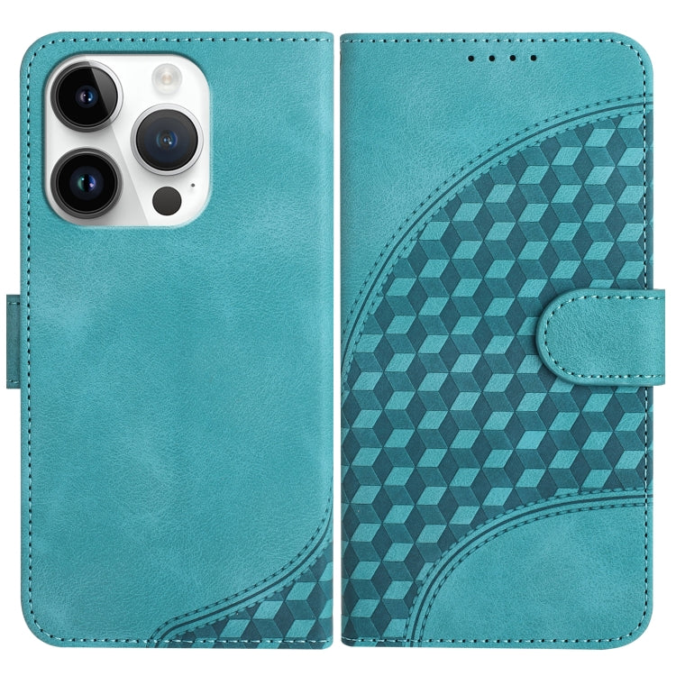 YX0060 Elephant Head Embossed Phone Leather Case with Lanyard, For iPhone 15 Pro, For iPhone 15 Plus, For iPhone 15