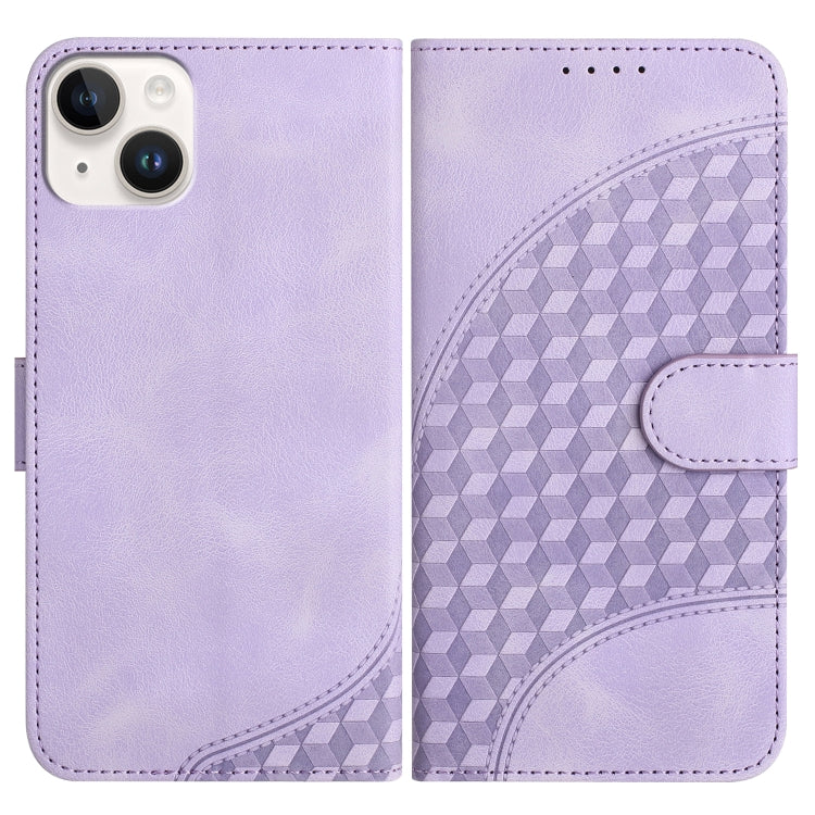 YX0060 Elephant Head Embossed Phone Leather Case with Lanyard, For iPhone 15 Pro, For iPhone 15 Plus, For iPhone 15