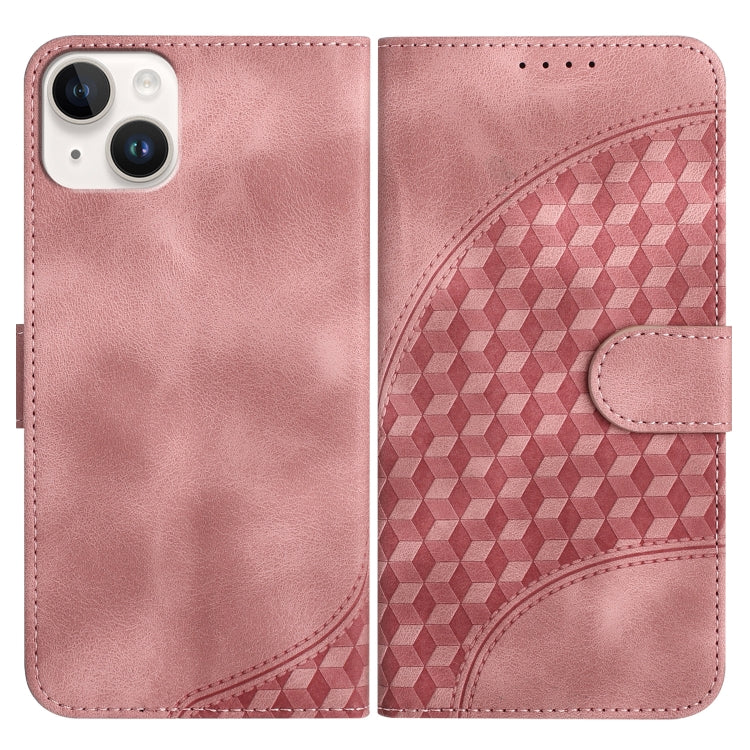 YX0060 Elephant Head Embossed Phone Leather Case with Lanyard, For iPhone 15 Pro, For iPhone 15 Plus, For iPhone 15