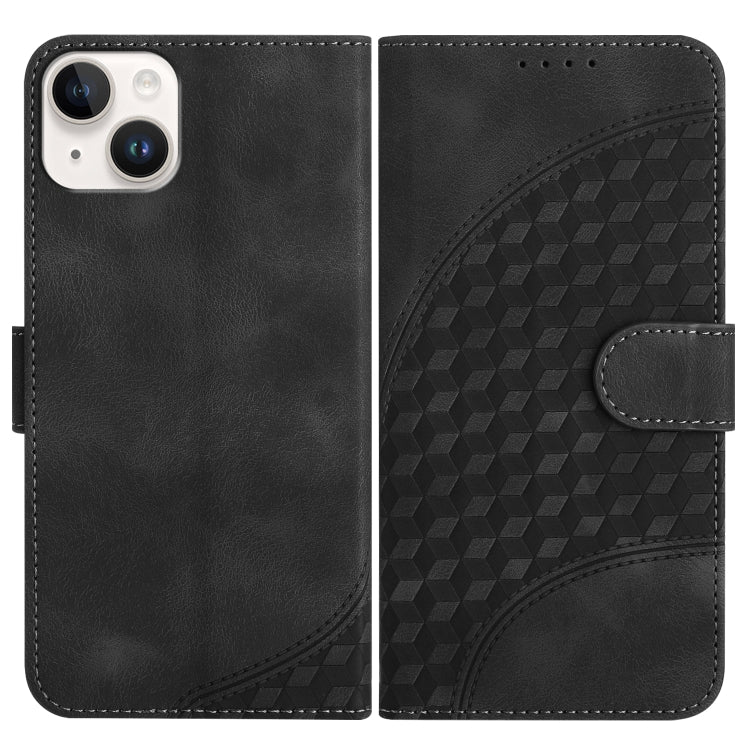 YX0060 Elephant Head Embossed Phone Leather Case with Lanyard, For iPhone 15 Pro, For iPhone 15 Plus, For iPhone 15