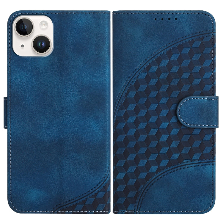 YX0060 Elephant Head Embossed Phone Leather Case with Lanyard, For iPhone 15 Pro, For iPhone 15 Plus, For iPhone 15