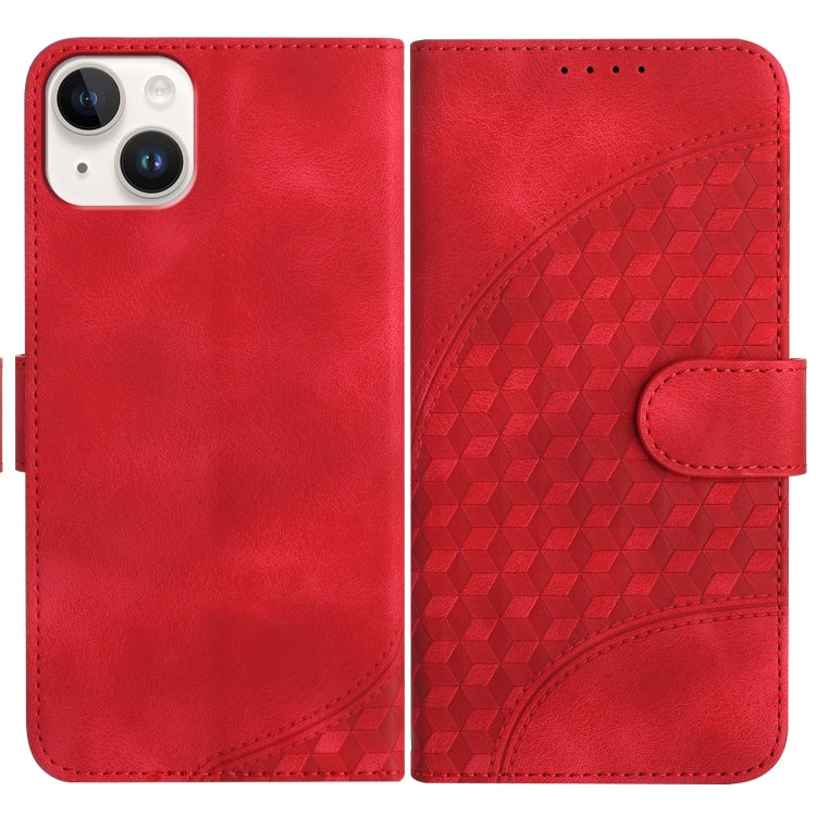YX0060 Elephant Head Embossed Phone Leather Case with Lanyard, For iPhone 15 Pro, For iPhone 15 Plus, For iPhone 15